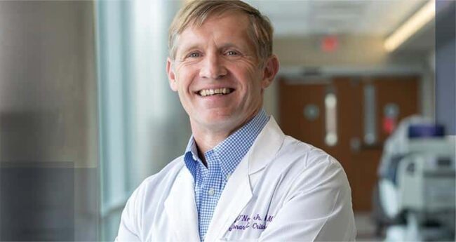 happy medical professional indoors