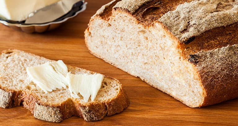 Buttered bread