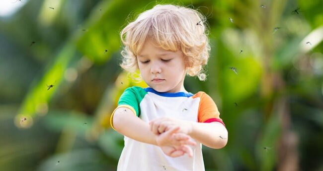 Seasonal_20220720_FindingBugBiteRelief little boy itching bug bite