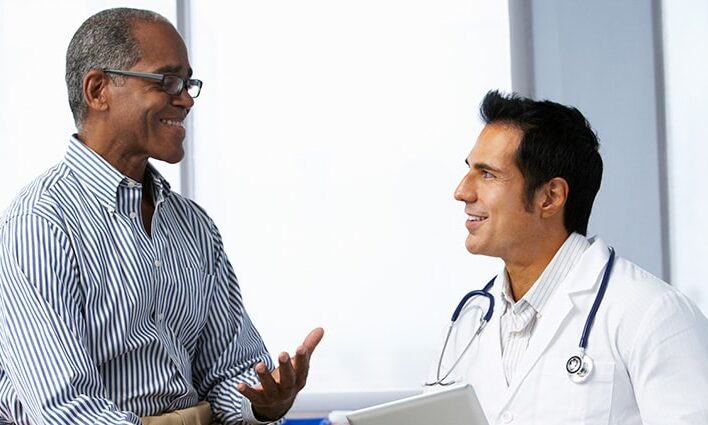 doctor and patient talking