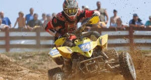 ATV rider in full safety gear