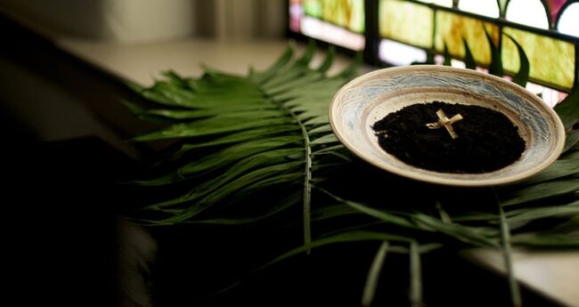 Spirit_20220228_LentenSpiritualDiciplines palm leaves and ashes