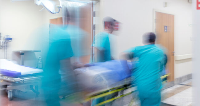 Blurred Emergency Team