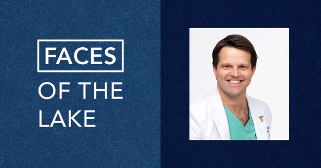 8559OLOLRMC25-2025 Faces of the Lake Live Events-Blog 800×420 A graphic that reads Faces of the Lake with a picture of a male doctor smiling at the camera