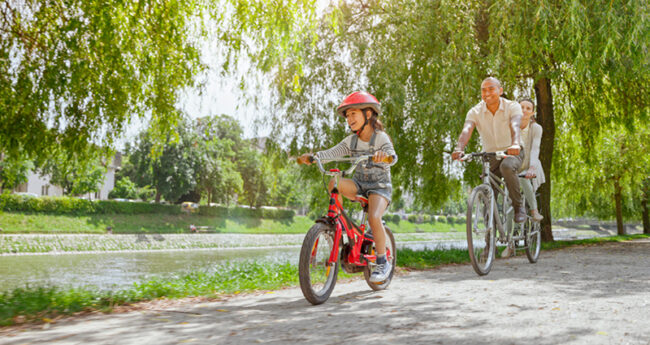 Family on a Bike Ride